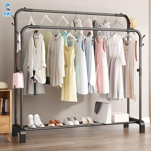 简易衣架落地立式晾衣架单杆式阳台晒衣服架 商品图6