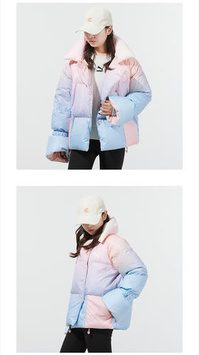  PUMA彪马官方舰店羽绒服女装上衣 2021冬季新款保暖时尚彩虹渐变休闲运动外套534415-86