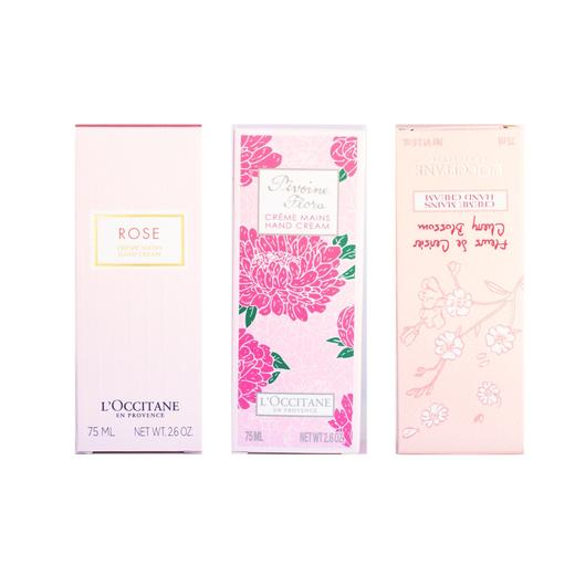 【秋冬限定】法国 L'OCCITANE欧舒丹 护手霜75ml*3件套 套盒（芍药+玫瑰+樱花） 商品图13