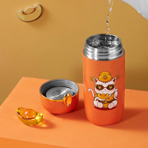 财神猫系列保温杯 商品图3