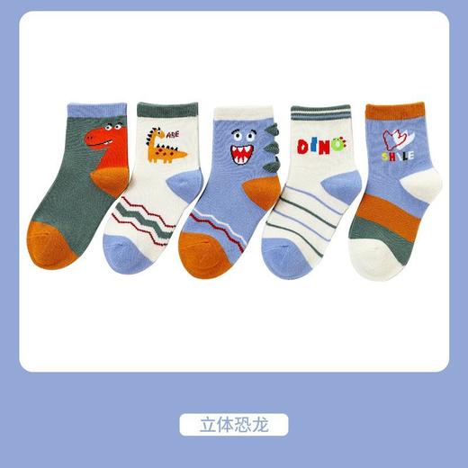 【5双装 优选好面料】A类儿童袜子春秋季精梳棉卡通袜子 儿童中筒袜子新款批发秋冬童袜男 商品图10