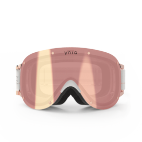 YNIQ - Four - White Rose Gold  - 配件 - 护目镜 - 白色/玫瑰金/粉镜