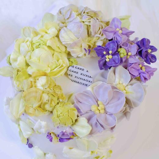 【繁花似锦】奶油霜裱花｜淡色油画、自然系韩式裱花（默认火芒夹心） 商品图0