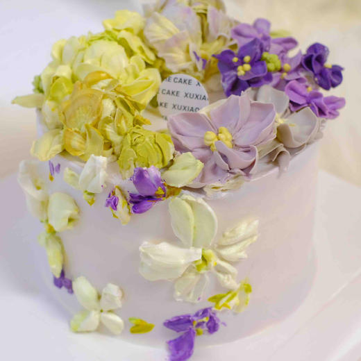 【繁花似锦】奶油霜裱花｜淡色油画、自然系韩式裱花（默认火芒夹心） 商品图1