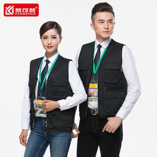 梵可梵夏季环卫清洁工劳保服马甲建筑工程马甲园林工作服印字定制 商品图1