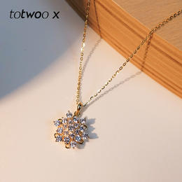 totwoo x时来运转项链 s925银轻奢优雅时尚精致小众设计甜美礼物送女友闺蜜送男友女友