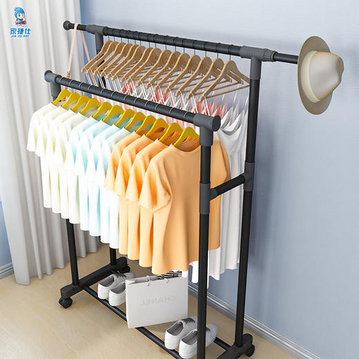 简易衣架落地立式晾衣架单杆式阳台晒衣服架 商品图5