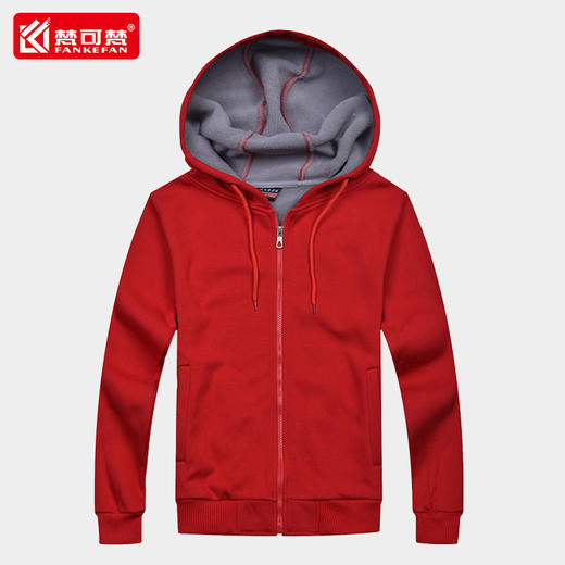 冬季卫衣长袖定制工作服DIY定做班服餐饮加绒休闲上衣印字logo 商品图0