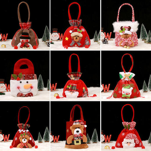 圣诞节苹果袋礼物袋 平安夜糖果礼品手提袋 商品图9