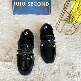 IUIU SECOND 秋冬温暖加绒毛毛鞋
