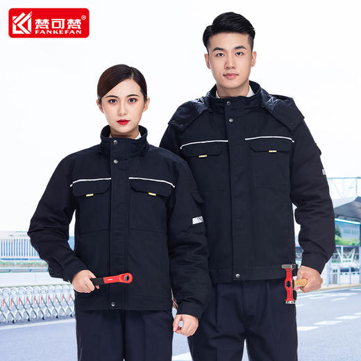 冬季工作服棉服加厚工程防寒劳保服工人工厂车间汽修工装保暖棉衣 商品图3