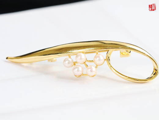 [ 月光小调 ] Akoya 海水珍珠胸针 商品图1