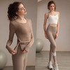 网红款 | 2021款专业瑜伽服时尚健身户外高端气质跑步运动套装女显瘦健身服三件套 商品缩略图5
