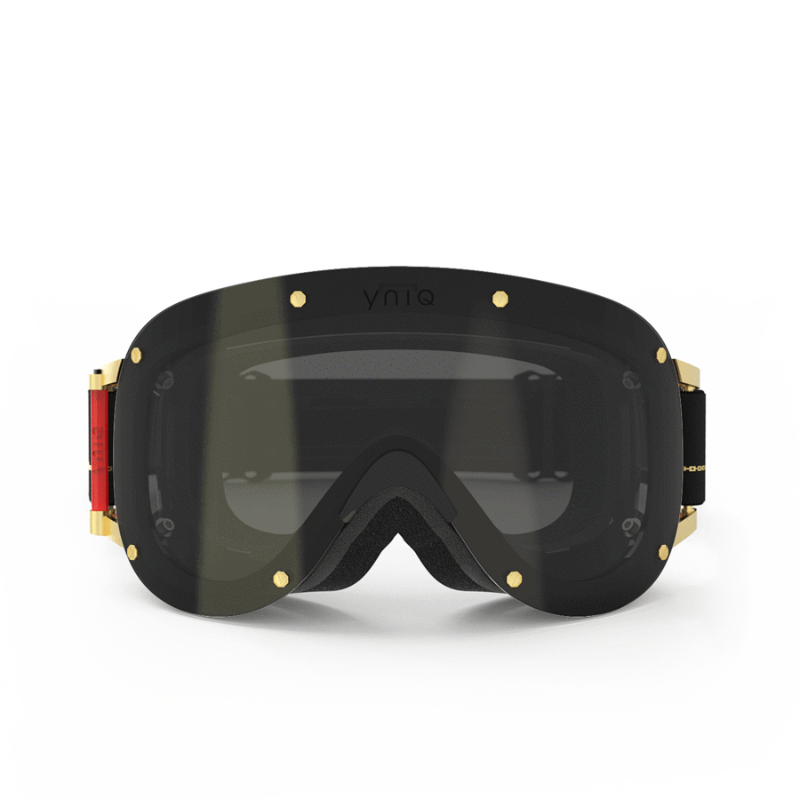 YNIQ - Four - Black Gold  - 配件 - 护目镜 - 黑色/金色/黑镜