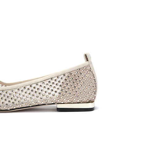 IUIU SECOND 春夏网纱烫钻方头浅口单鞋 商品图2