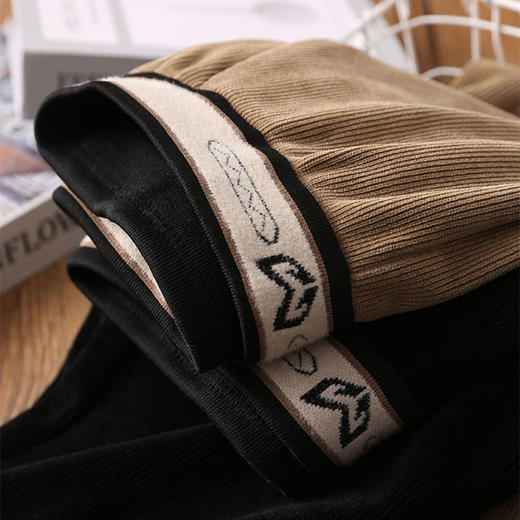 加厚条绒阔腿裤女秋冬加绒垂坠感灯芯绒裤子高腰复古直筒休闲长裤 商品图1