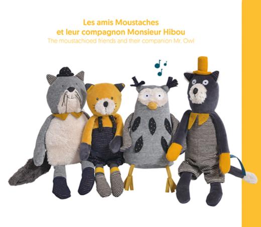 【预售】法国进口moulinroty胡须猫猫系列毛绒玩具可啃咬宝宝安抚玩偶公仔哄睡 商品图1