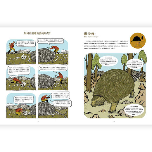后浪正版 灭绝动物的故事 趣味复古大幅漫画 深入浅出的动物科普 6-14岁自然教育读本 浪花朵朵童书 商品图3