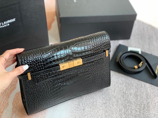 原单曼哈顿-黑色鳄鱼纹大号 商品图2