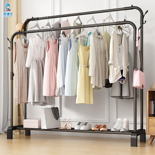 简易衣架落地立式晾衣架单杆式阳台晒衣服架 商品图3