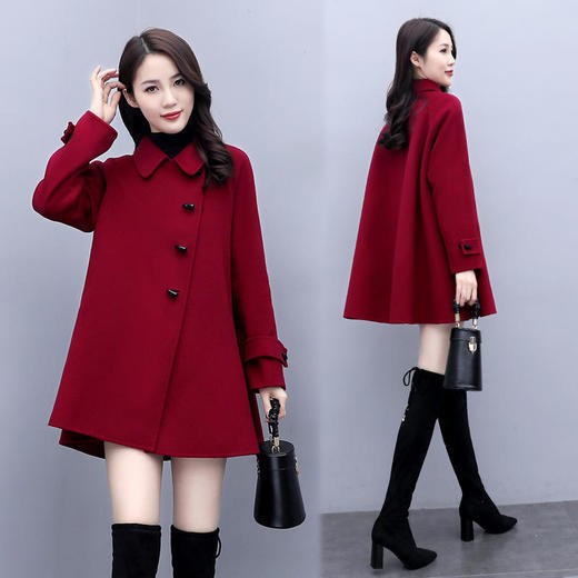 JH8878小个子毛呢外套女中长款 商品图0