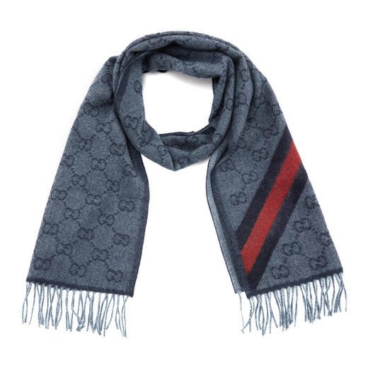 GUCCI 古驰 Gucci围巾 男女通用款羊毛双G时尚长款围巾 570603 3GB18 4068 商品图3