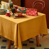 姜黄英伦格纹棉麻餐桌布 商品缩略图2