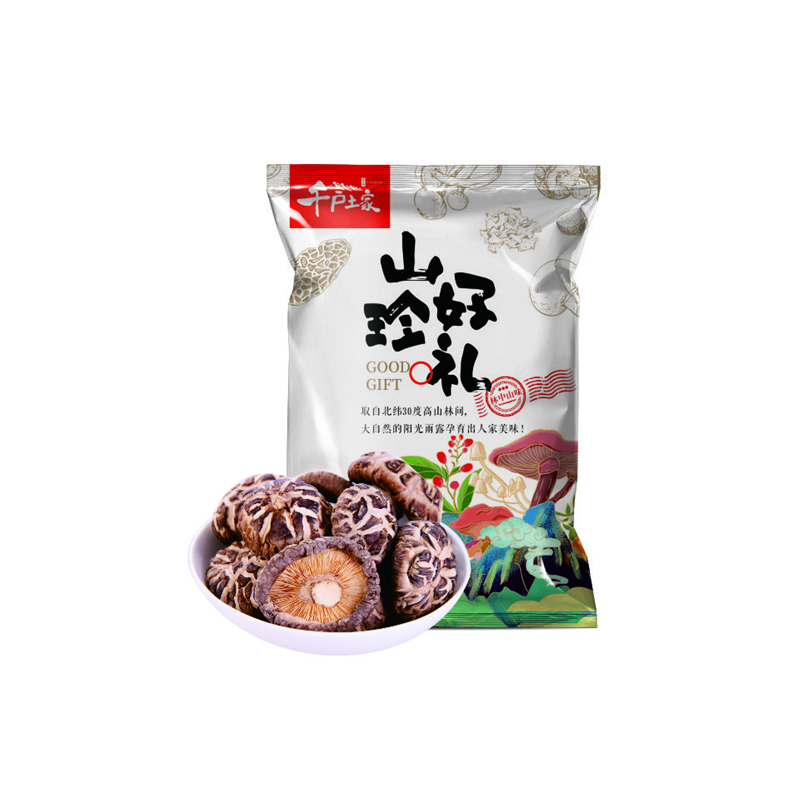 千户土家 干花菇 250g