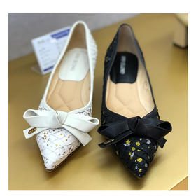 IUIU SECOND 春夏鱼皮蝴蝶结浅口单鞋