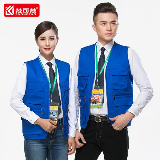 梵可梵夏季环卫清洁工劳保服马甲建筑工程马甲园林工作服印字定制 商品图4