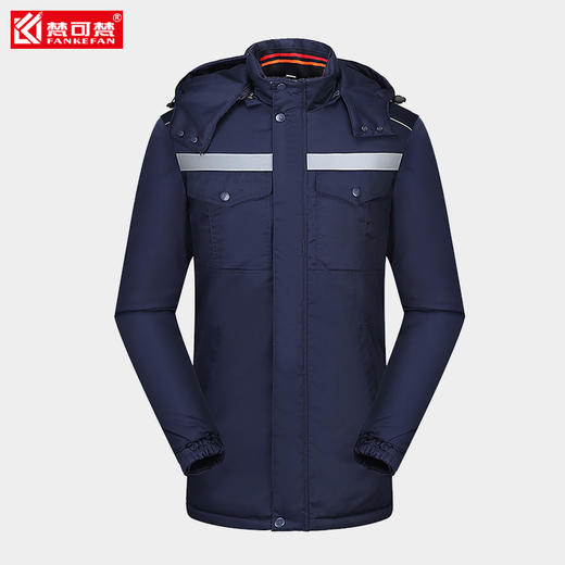 梵可梵工作服冬季冷库棉服棉衣劳保服加厚中长款反光条工服防寒服 商品图4