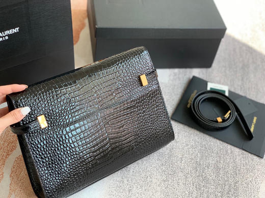 原单曼哈顿-黑色鳄鱼纹大号 商品图7