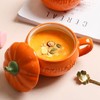 南瓜带盖奶茶早餐杯陶瓷杯牛奶杯燕麦杯布丁杯酸奶杯ins牛奶杯 商品缩略图6