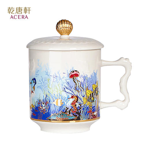 乾唐轩活瓷海底世界高杯（透明白）（样品清仓，介意者慎拍） 商品图0