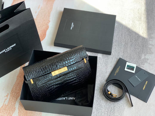 原单曼哈顿-黑色鳄鱼纹大号 商品图5