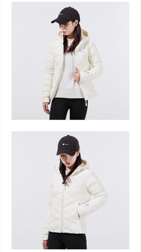 puma彪马官方旗舰女装 21冬季新款运动服户外出行保暖舒适休闲连帽羽绒服外套 846298-73