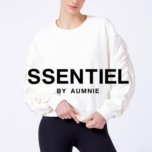 【新品】褶皱T台卫衣 RUCHED RUNWAY SWEATSHIRT秋冬新款运动休闲罩衫 商品图1