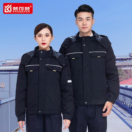 冬季工作服棉服加厚工程防寒劳保服工人工厂车间汽修工装保暖棉衣 商品图1