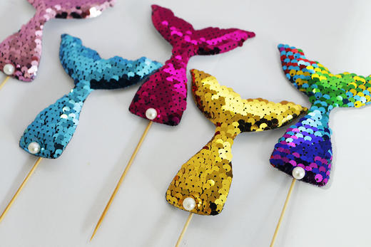 鱼尾亮片插件 美人鱼尾插件 蛋糕装饰插件 多色 鱼尾 商品图1