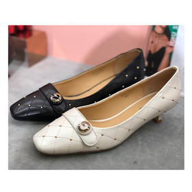 IUIU SECOND 春夏浅口铆钉小跟单鞋