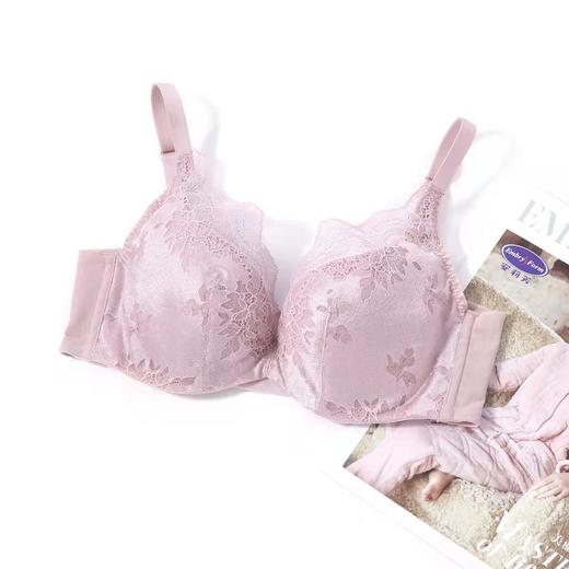 安莉芳蕾丝薄款大胸显小文胸女士性感U型比位收副乳内衣EB00369 商品图3