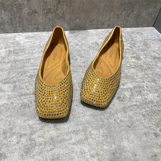 IUIU 春夏方头水钻平底单鞋舒软浅口鞋 商品图0