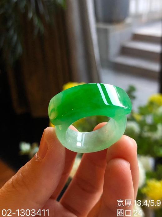 02-1303411，高冰飘翠扳指，具体价格微信咨询 商品图3