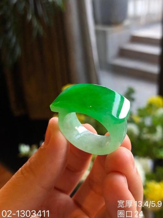 02-1303411，高冰飘翠扳指，具体价格微信咨询 商品图2