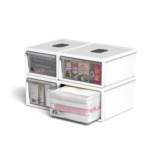 孙小美抽屉收纳箱抽屉式塑料家用透明衣物储物整理箱衣服收纳盒内衣收纳柜子 商品图4