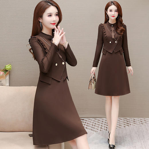 YWE LY851小香风时尚加厚连衣裙 商品图0