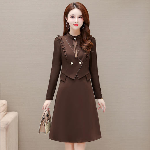 YWE LY851小香风时尚加厚连衣裙 商品图2