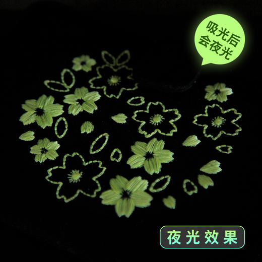 广博-夕拾夜樱DTB61131kinbor樱花系列夜樱手帐本自填式樱花套装日历日程本布面刺绣古风手账笔记本A6手帐本 商品图1