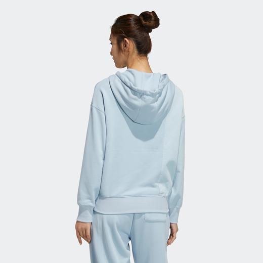 阿迪达斯三叶草卫衣女装2021秋冬新款连帽蓝色运动服套头衫HC0320 商品图2