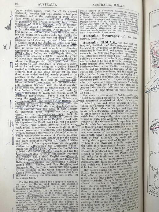 1925年 澳大利亚图解百科全书（全2卷） 数百幅插图 漆布精装16开 商品图14